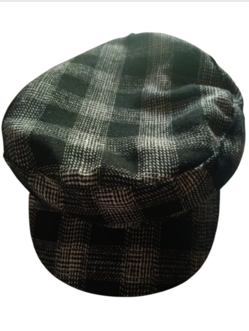 Sonoma Black & White Plaid Newsboy Cap NWT